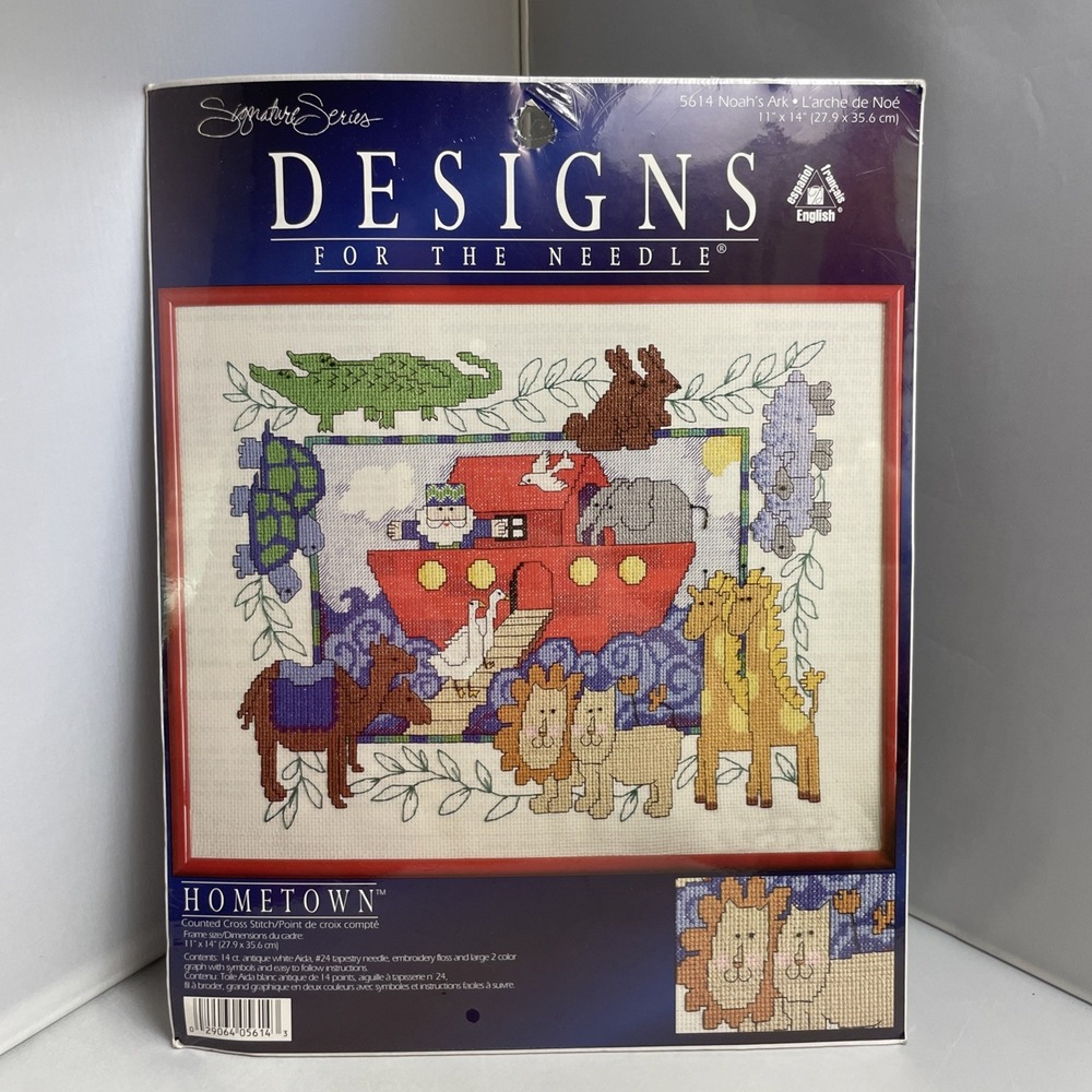 NEW Noahs Ark Hometown 11x14" Counted Cross Stitch Kit # 5614